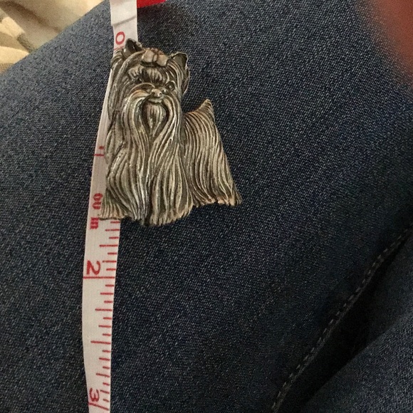 Vintage pewter Yorkie dog Pin - Picture 4 of 6